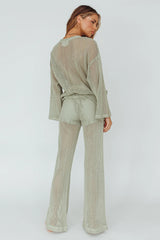 Mahina Long Net Pants Sage