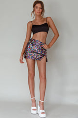 La Nuit Sequin Mini Skirt Multi