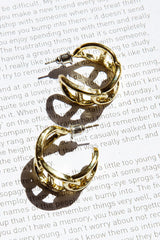 Knox Chain Link Small Hoop Earrings Gold