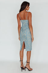 Aura Lace Midi Dress Midnight Blue