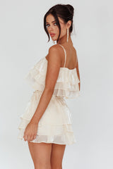 Easy To Love Layered Ruffle Shorts Cream