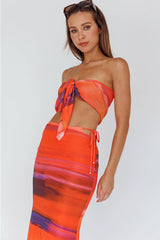 Just Like That Multiway Midi Dress & Scarf Orange