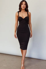 Samba Criss-Cross Back Midi Dress Black