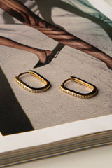 Ark Diamante Hoop Earrings Gold