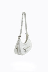 Peta And Jain Moto Shoulder Bag White