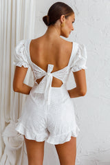 Love Like This Tied Back Romper White