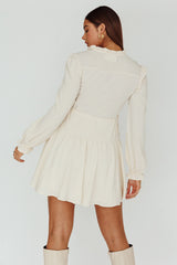 Waverly Long Sleeve Mini Dress Beige