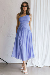 Destination Open Back Midi Dress Purple
