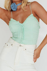 Orli Ruched Bodysuit Apple