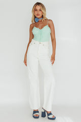 Orli Ruched Bodysuit Apple