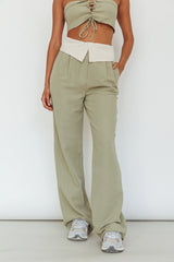 East Village Foldover Pants Sage