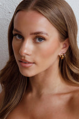 Isis Open Trapeze Hoop Earrings Gold