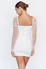 Like Lovers Hail Spot Mini Dress White