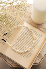 Odette Twisted Pearl Headband Gold