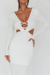 Dress Codes Cut-Out Maxi Dress White