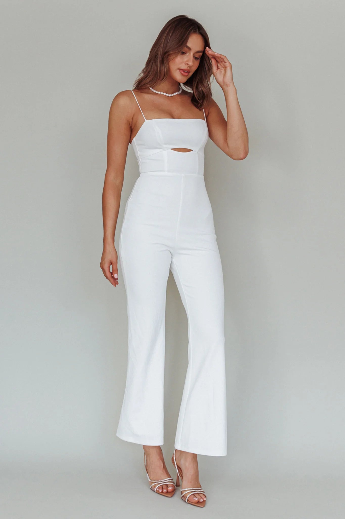 Lyrics Keyhole Jumpsuit White