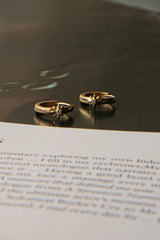 Starlight Diamante Hoop Earrings Gold